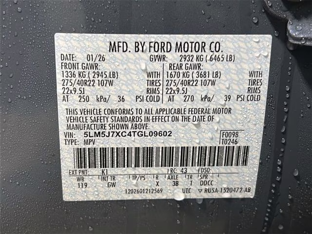 2026 Whisper Blue Metallic Clearcoat Lincoln Aviator Reserve AWD SUV