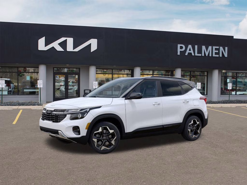 2026 Clear White/Black Roof Kia Seltos S AWD SUV