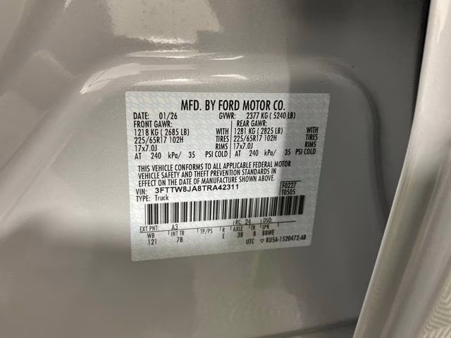 2026 White Metallic Ford Maverick XLT AWD Truck