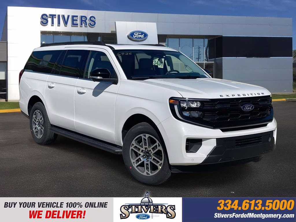 2026 Star White Metallic Tri-Coat Ford Expedition Max Active RWD SUV