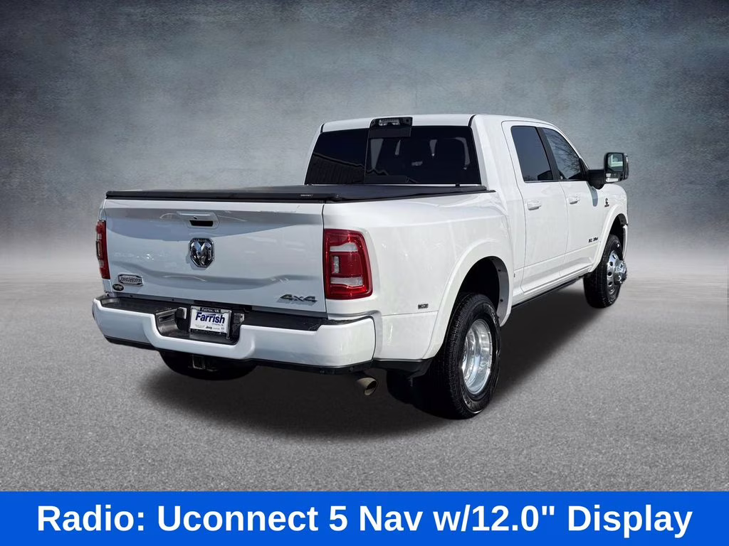 2023 Bright White Clearcoat Ram 3500 Limited Longhorn 4X4 Truck