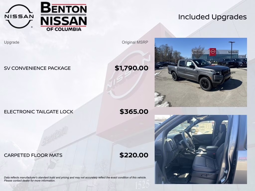 2026 Gun Metallic Nissan Frontier SV 4X4 Truck