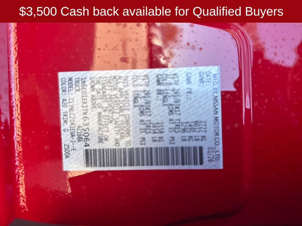 2026 Red Alert Nissan Frontier SV 4X4 Truck