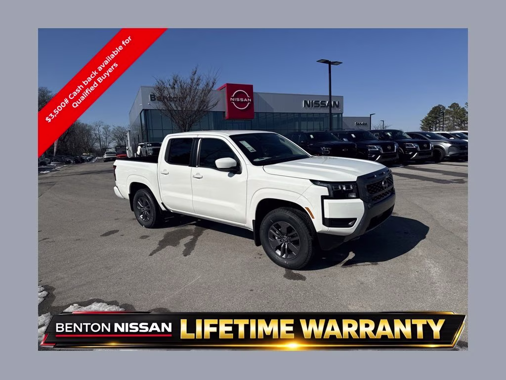 2026 Glacier White Nissan Frontier SV 4X4 Truck