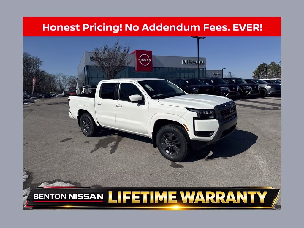 2026 Glacier White Nissan Frontier SV 4X4 Truck