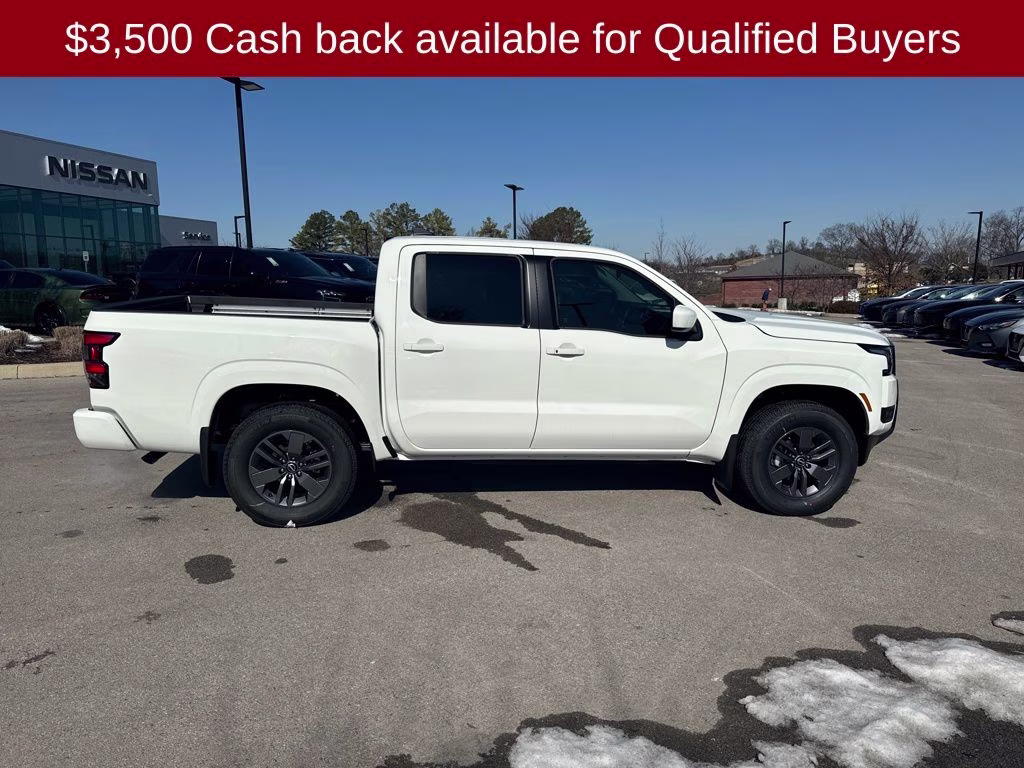 2026 Glacier White Nissan Frontier SV 4X4 Truck