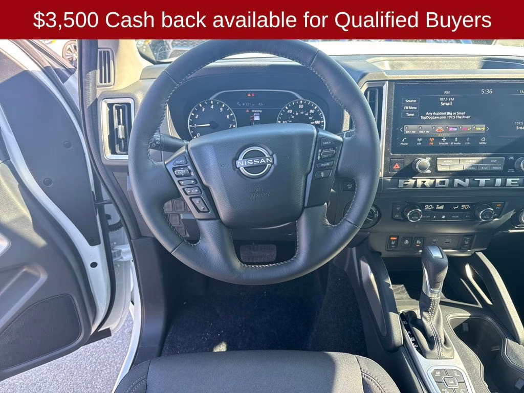 2026 Glacier White Nissan Frontier SV 4X4 Truck