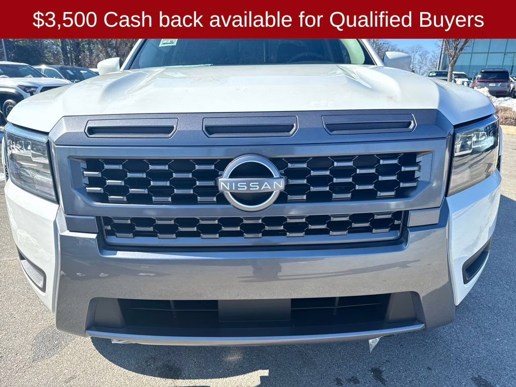 2026 Glacier White Nissan Frontier SV 4X4 Truck