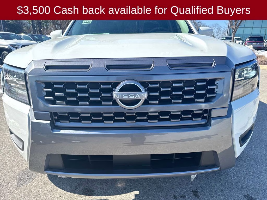 2026 Glacier White Nissan Frontier SV 4X4 Truck