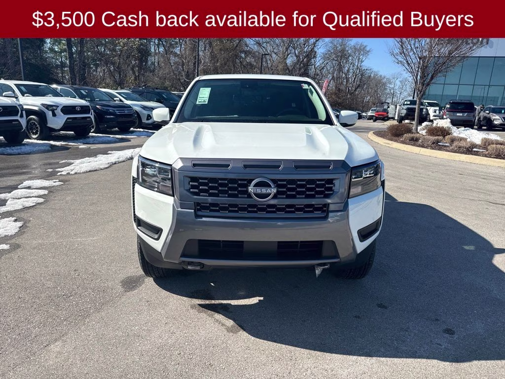 2026 Glacier White Nissan Frontier SV 4X4 Truck