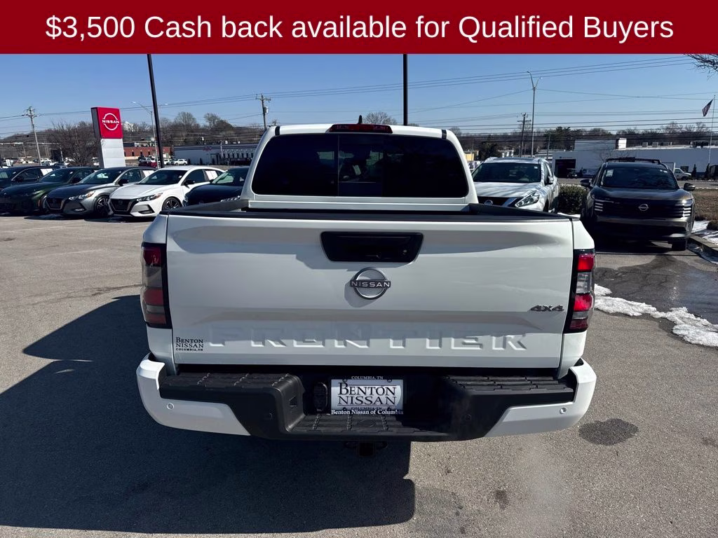 2026 Glacier White Nissan Frontier SV 4X4 Truck