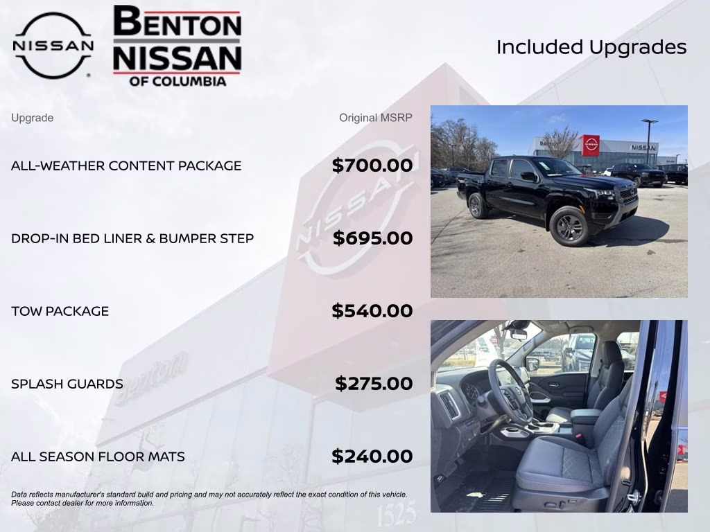 2026 Super Black Nissan Frontier SV 4X4 Truck