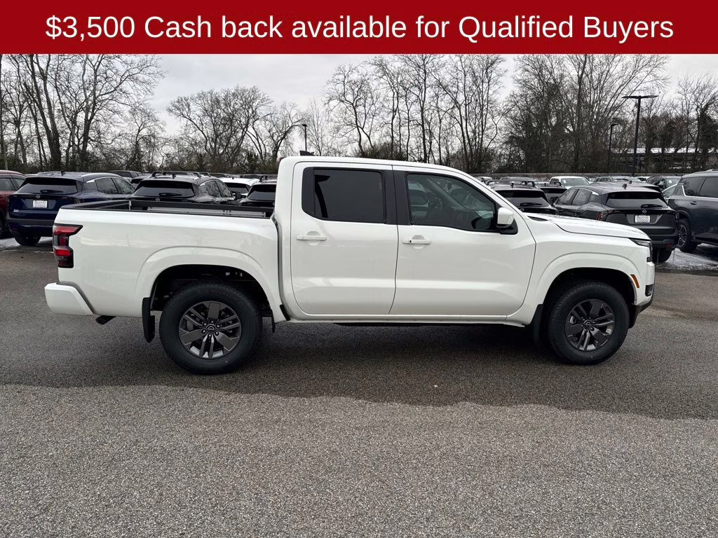 2026 Glacier White Nissan Frontier SV 4X4 Truck