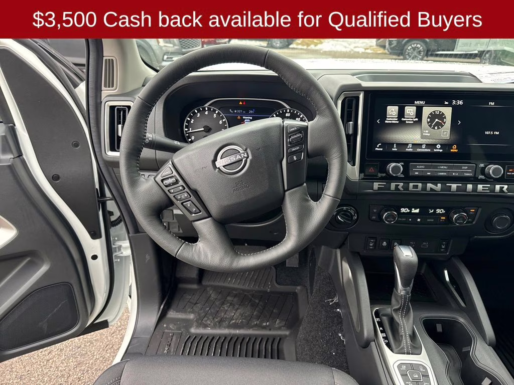 2026 Glacier White Nissan Frontier SV 4X4 Truck