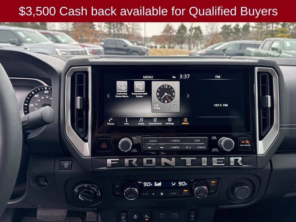2026 Glacier White Nissan Frontier SV 4X4 Truck