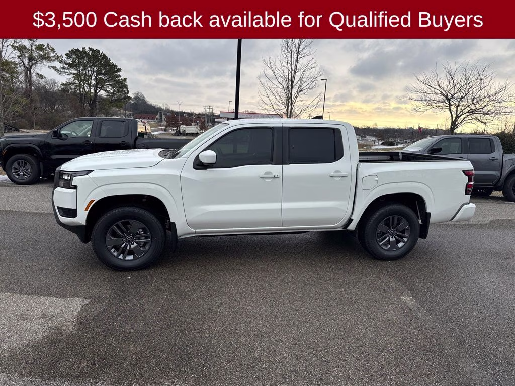 2026 Glacier White Nissan Frontier SV 4X4 Truck