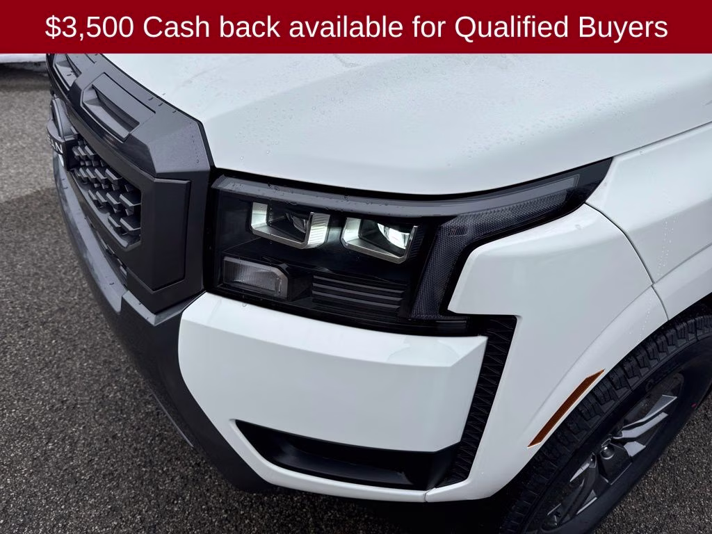 2026 Glacier White Nissan Frontier SV 4X4 Truck