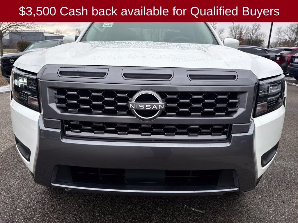 2026 Glacier White Nissan Frontier SV 4X4 Truck