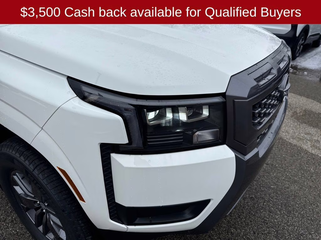 2026 Glacier White Nissan Frontier SV 4X4 Truck