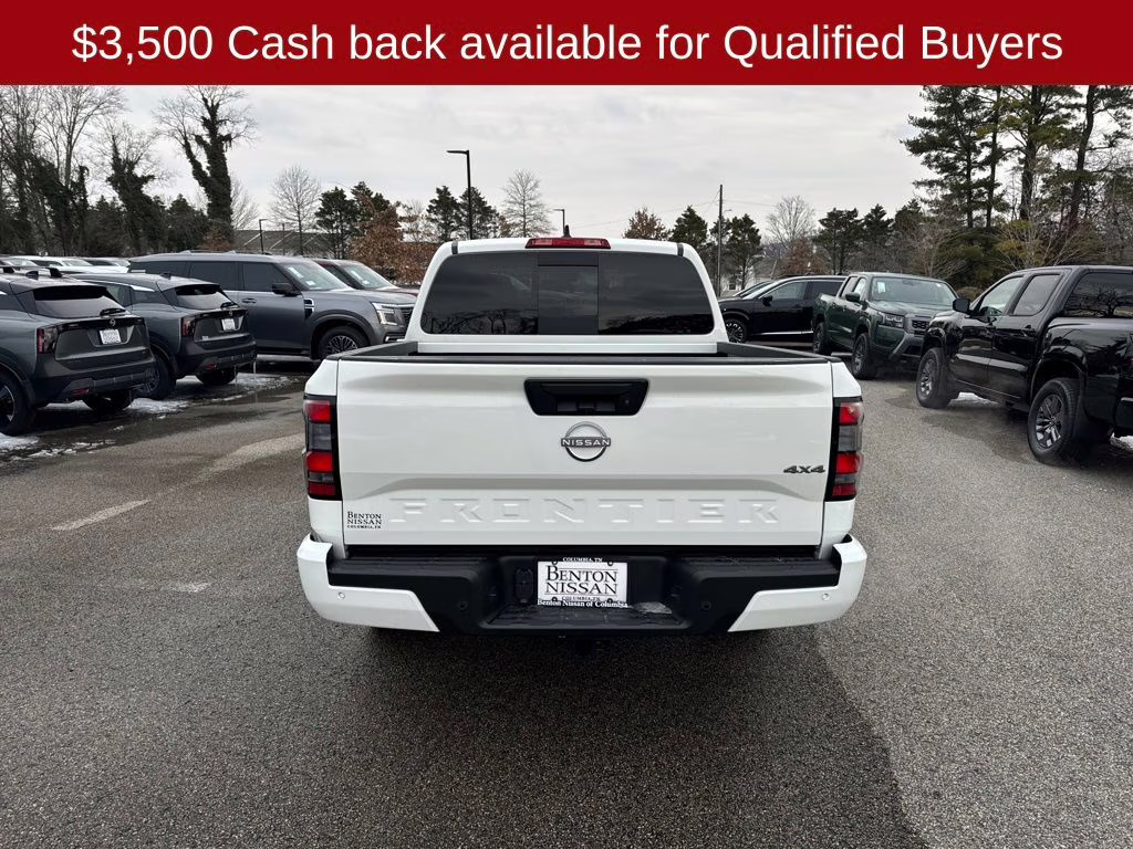 2026 Glacier White Nissan Frontier SV 4X4 Truck