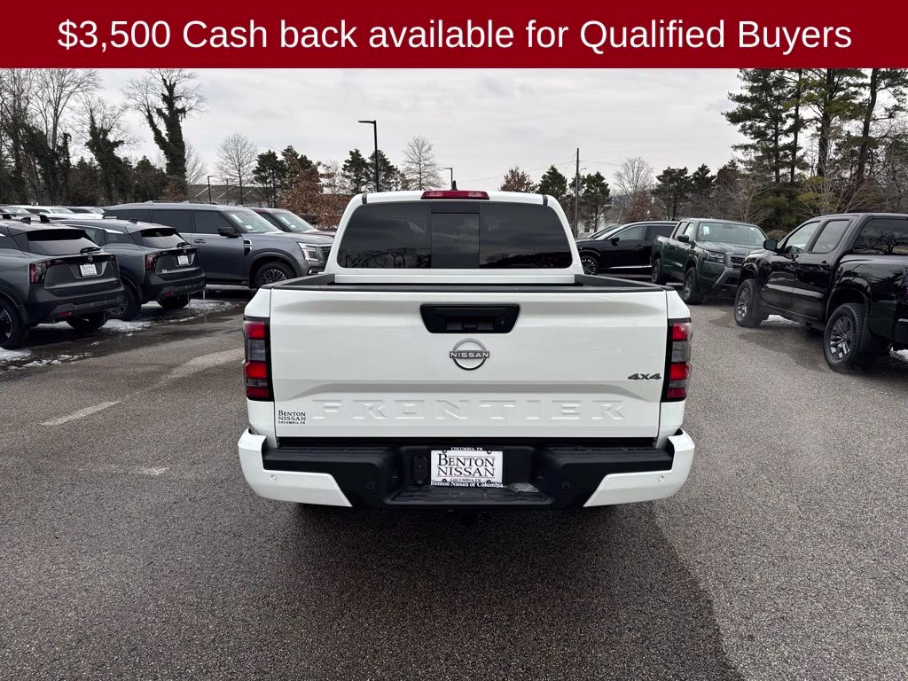 2026 Glacier White Nissan Frontier SV 4X4 Truck