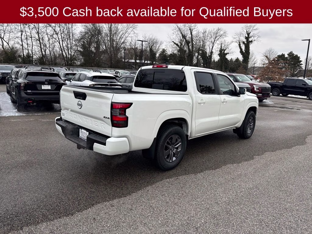 2026 Glacier White Nissan Frontier SV 4X4 Truck