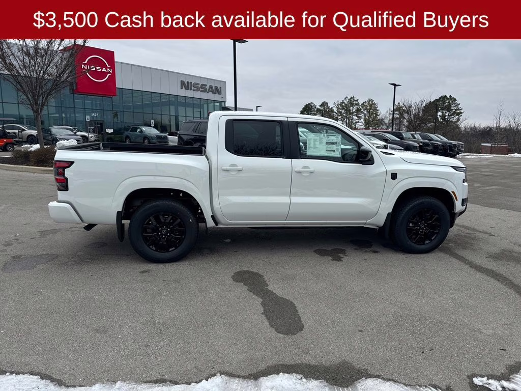 2026 Glacier White Nissan Frontier SV 4X4 Truck