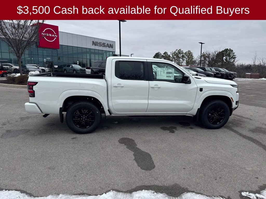 2026 Glacier White Nissan Frontier SV 4X4 Truck