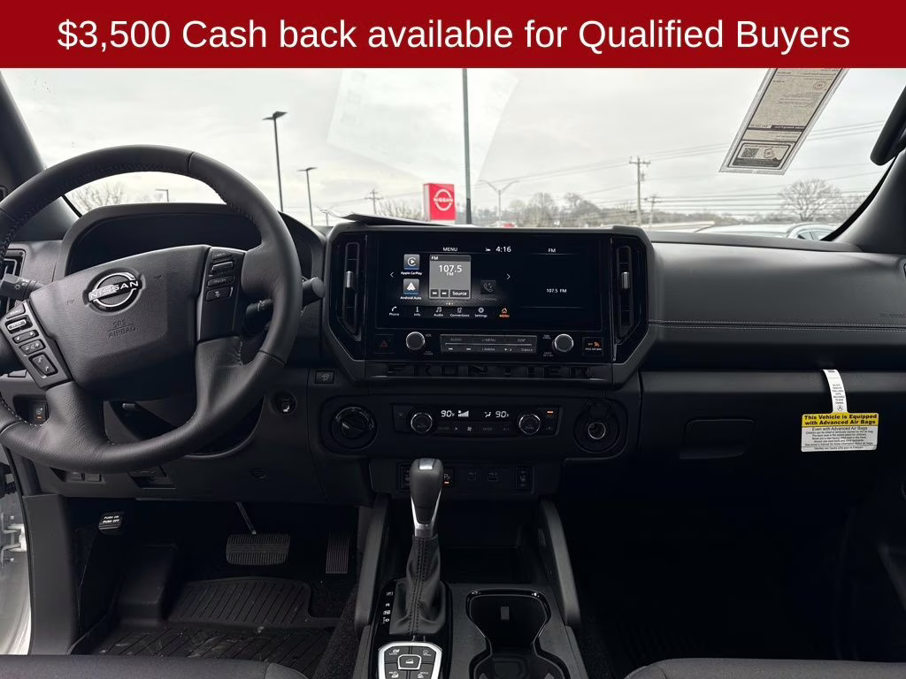 2026 Glacier White Nissan Frontier SV 4X4 Truck