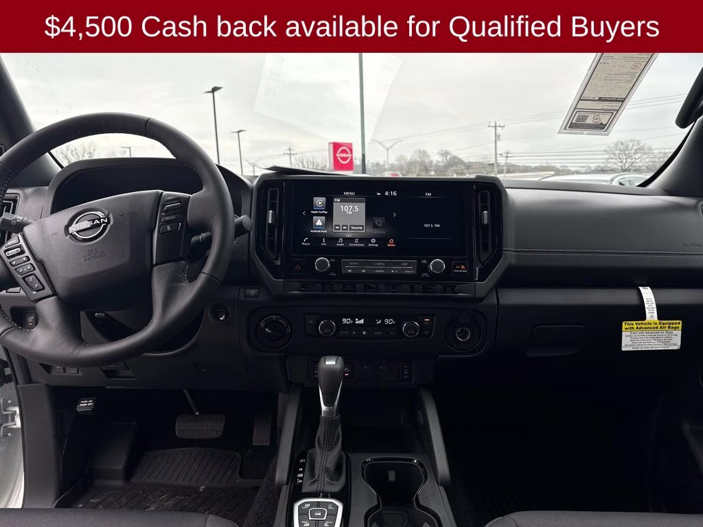 2026 Glacier White Nissan Frontier SV 4X4 Truck
