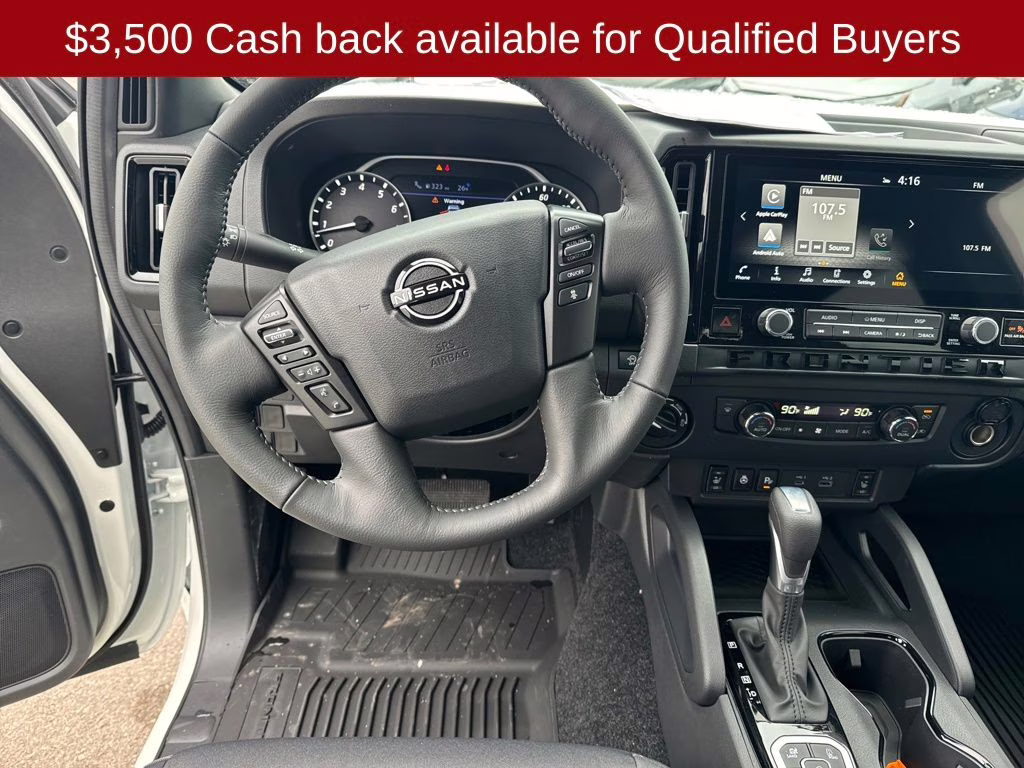 2026 Glacier White Nissan Frontier SV 4X4 Truck