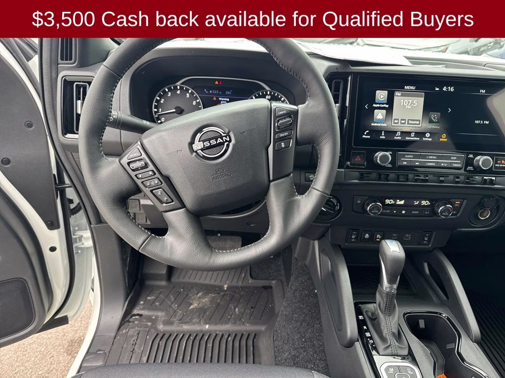 2026 Glacier White Nissan Frontier SV 4X4 Truck