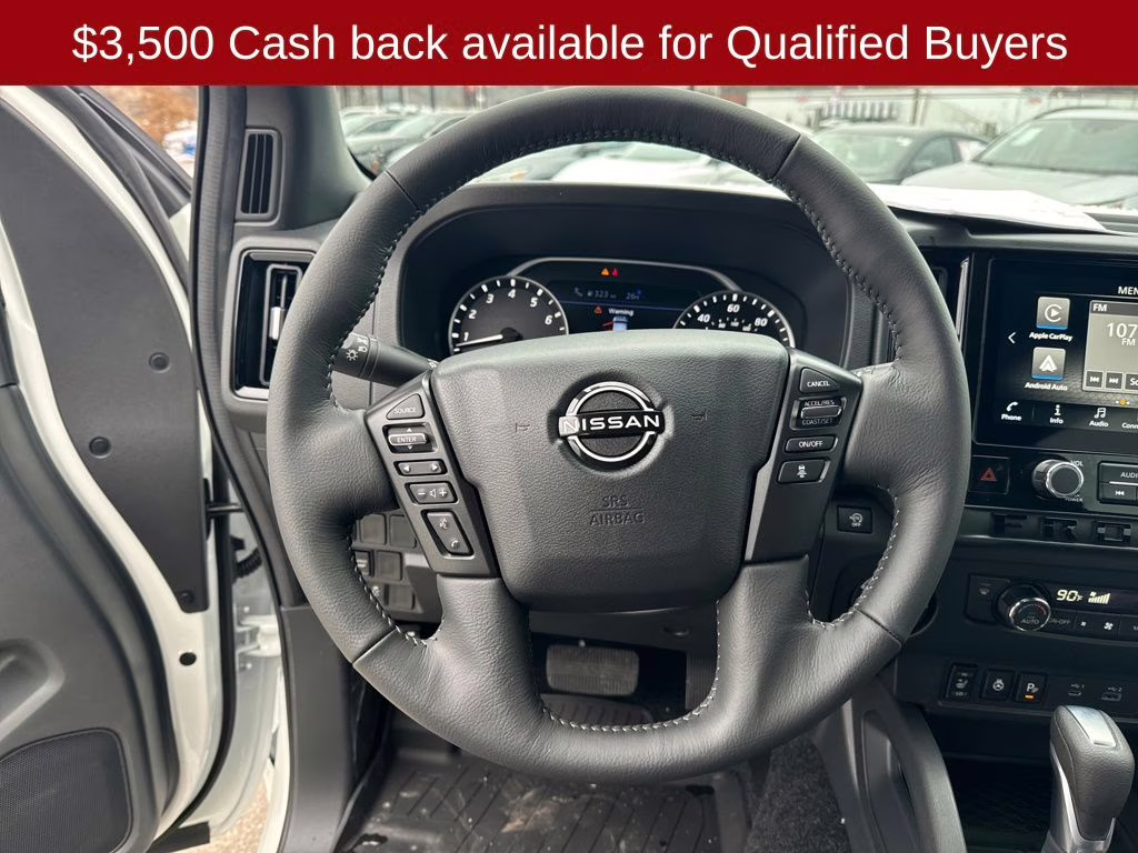 2026 Glacier White Nissan Frontier SV 4X4 Truck