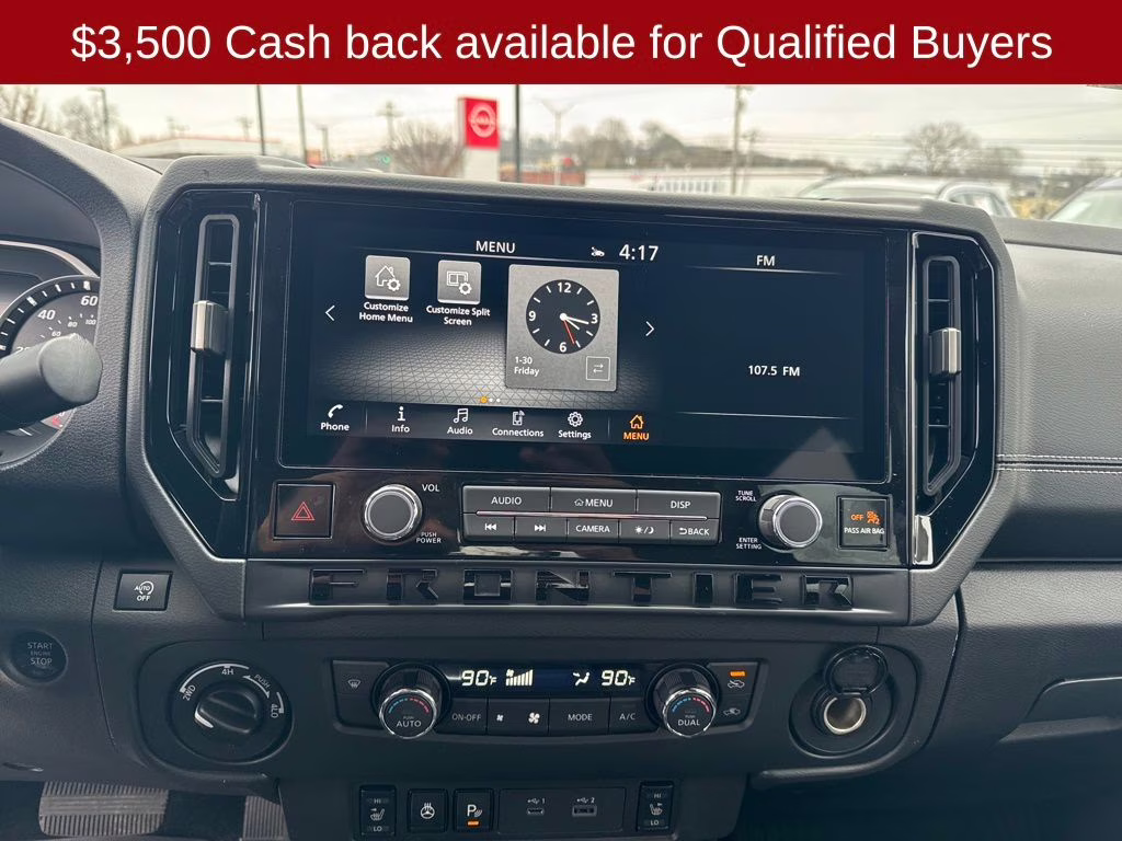 2026 Glacier White Nissan Frontier SV 4X4 Truck