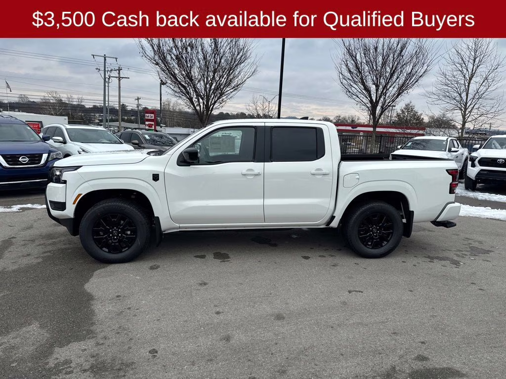 2026 Glacier White Nissan Frontier SV 4X4 Truck