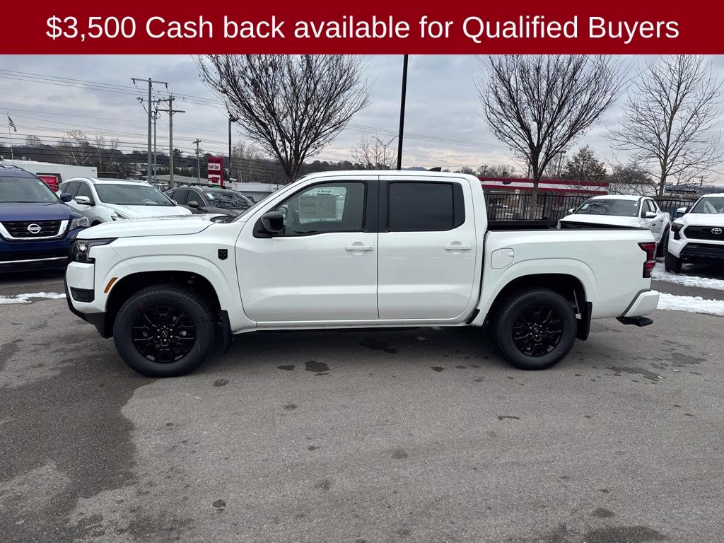 2026 Glacier White Nissan Frontier SV 4X4 Truck