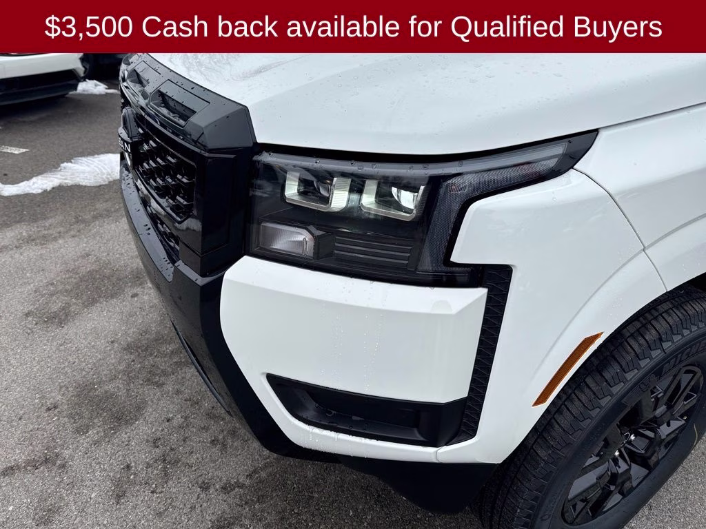 2026 Glacier White Nissan Frontier SV 4X4 Truck