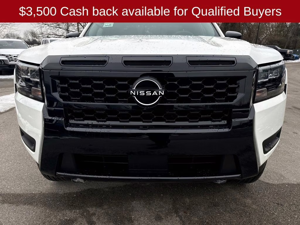 2026 Glacier White Nissan Frontier SV 4X4 Truck