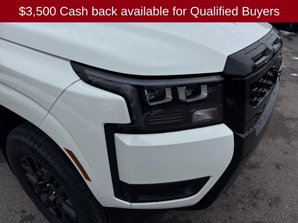2026 Glacier White Nissan Frontier SV 4X4 Truck