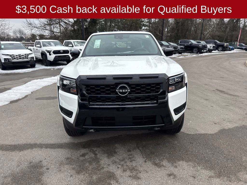 2026 Glacier White Nissan Frontier SV 4X4 Truck