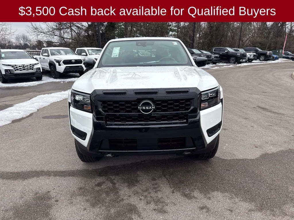 2026 Glacier White Nissan Frontier SV 4X4 Truck