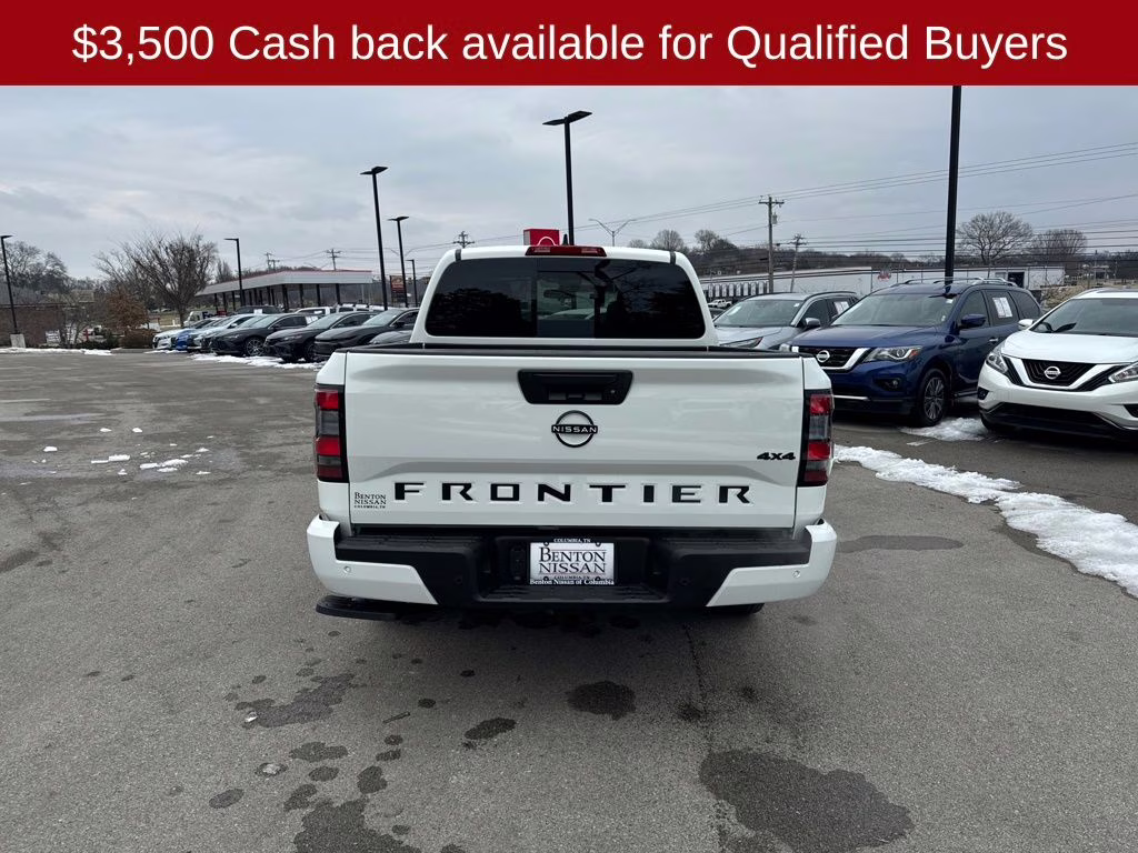 2026 Glacier White Nissan Frontier SV 4X4 Truck