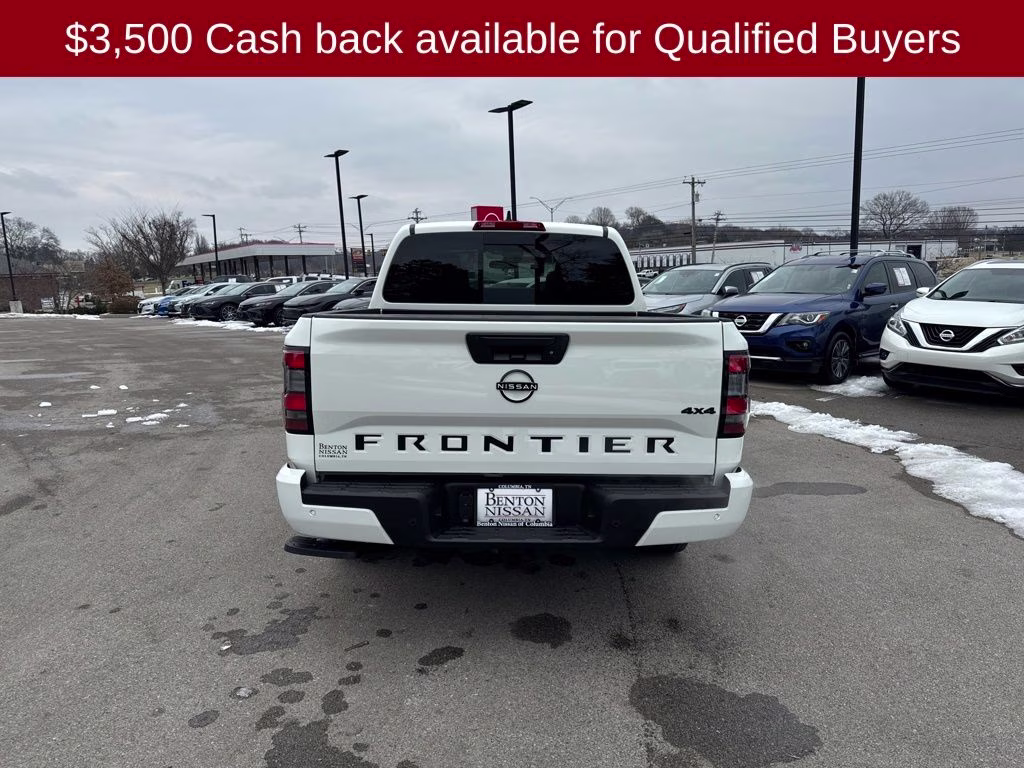 2026 Glacier White Nissan Frontier SV 4X4 Truck
