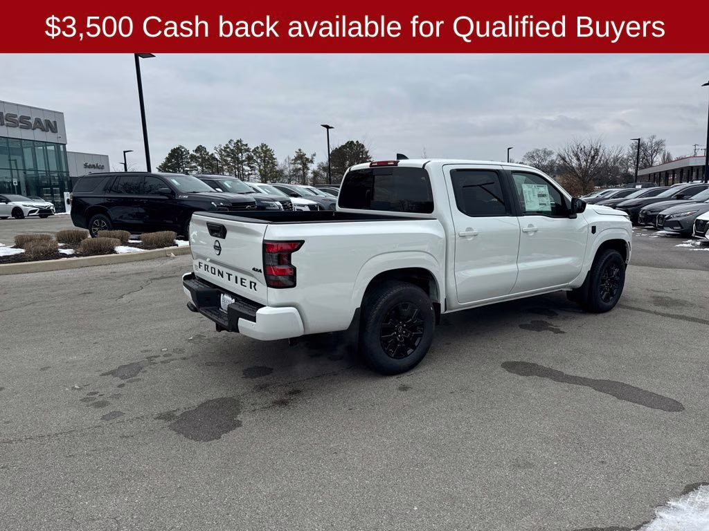 2026 Glacier White Nissan Frontier SV 4X4 Truck