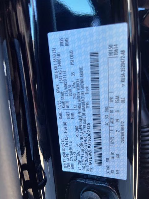 2026 Agate Black Metallic Ford F-150 STX 4X4 Truck