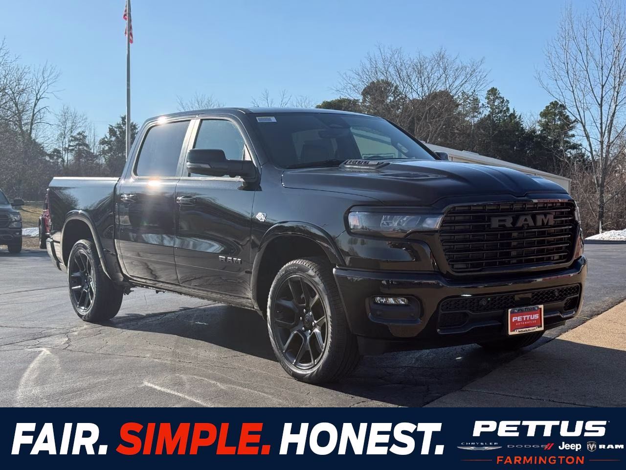 2026 Diamond Black Crystal Pearlcoat Ram 1500 Laramie 4X4 Truck
