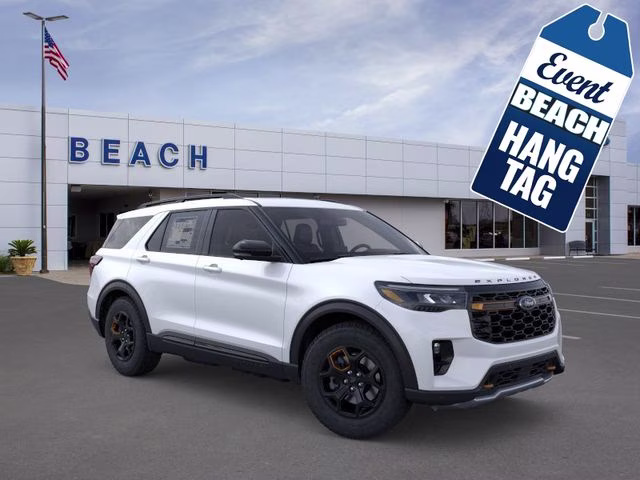 2026 Star White Metallic Tri-Coat Ford Explorer Tremor 4X4 SUV