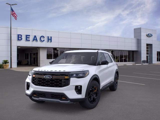 2026 Star White Metallic Tri-Coat Ford Explorer Tremor 4X4 SUV