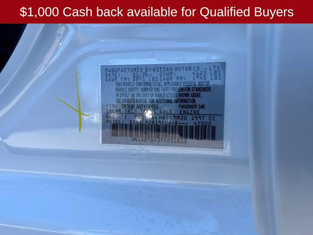 2026 Aspen White Tricoat Nissan Sentra SR FWD Sedan