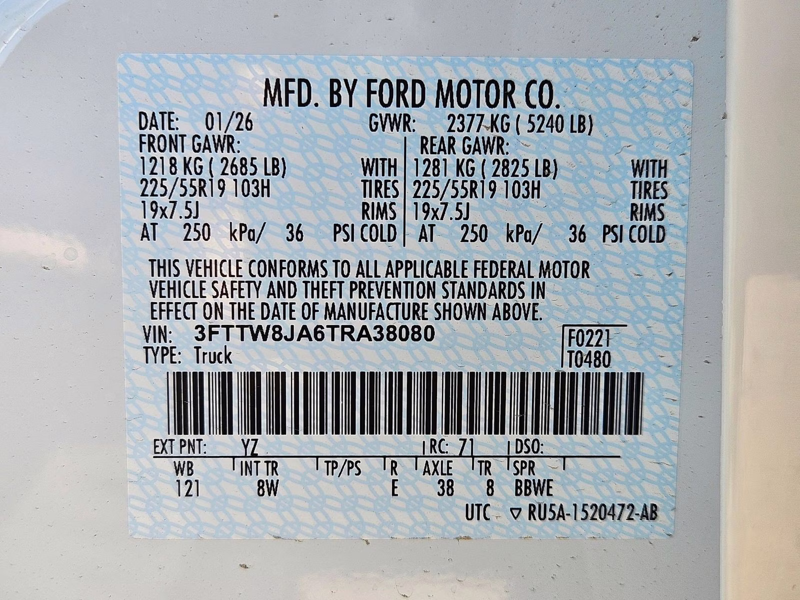 2026 Oxford White Ford Maverick XLT AWD Truck